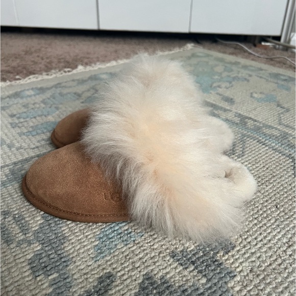 Women's 100% UGG Brand Scuff Sis Slipper Sandals Shoes Chestnut 1122750 - Picture 6 of 9